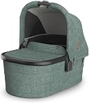 UPPAbaby Bassinet V3 - Compatible with Vista, Cruz, Ridge Strollers - Overnight Sleep Solution - Mattress, Sheet and Bug Shield Included - Jake (Charcoal/Carbon Frame)