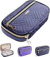 Vista 1 de BAGSFY Pill Organizer Case 2 Times a Day- Weekly Medicine Organizer Travel Pill Box with Removable 7 Day Medicine Case Container for Fish Oil, Azul