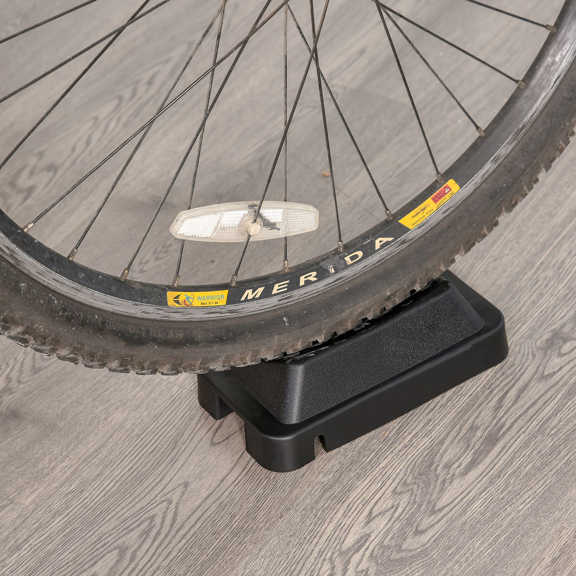 HOMCOM Rollentrainer Fahrradtrainer Fahrrad Heimtrainer Fahrrad Übung Magnetbremse klappbar verstellbar 26"-28" oder 700C Stahl Silber 54,5 x 47,2 x 39,1 cm