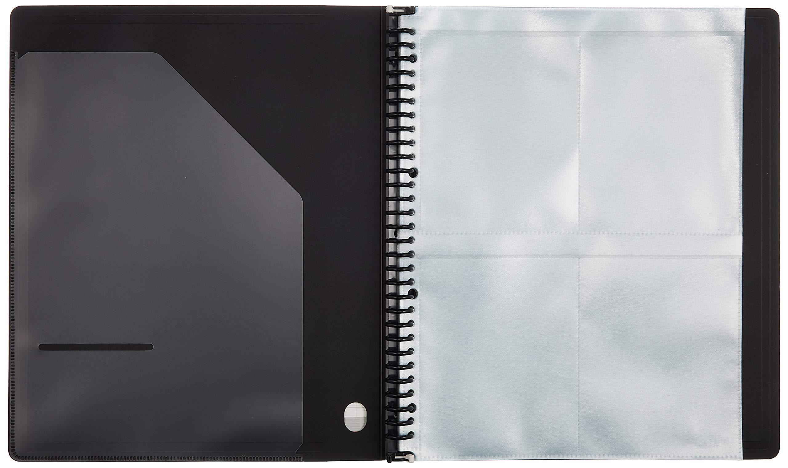 Amazon.co.jp: コレクト 透明ポケット2×2ファイル黒A4L30穴 S-8422-BK