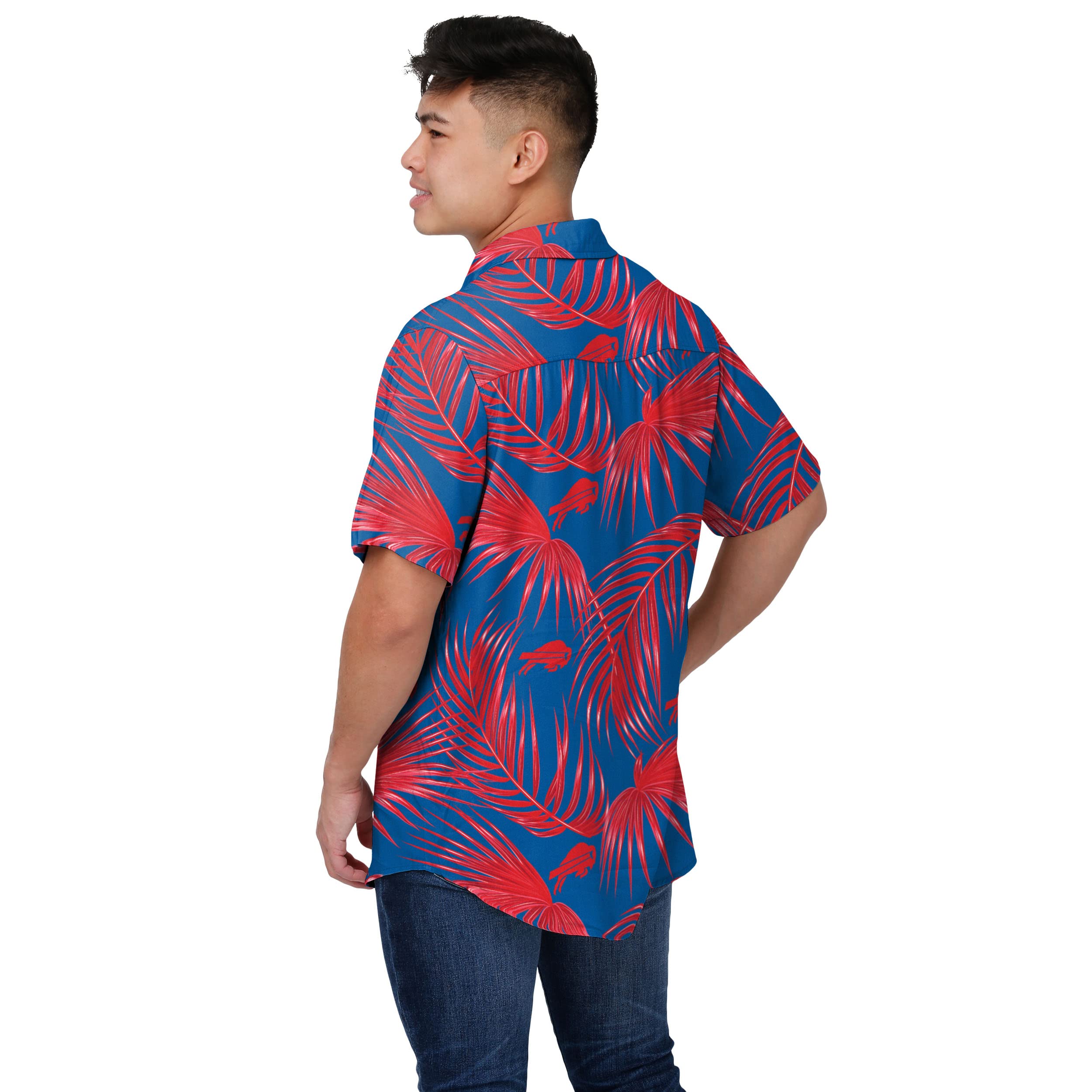 FOCO Buffalo Bills NFL - Camisa Hawaiana con Botones para Hombre, Talla XL