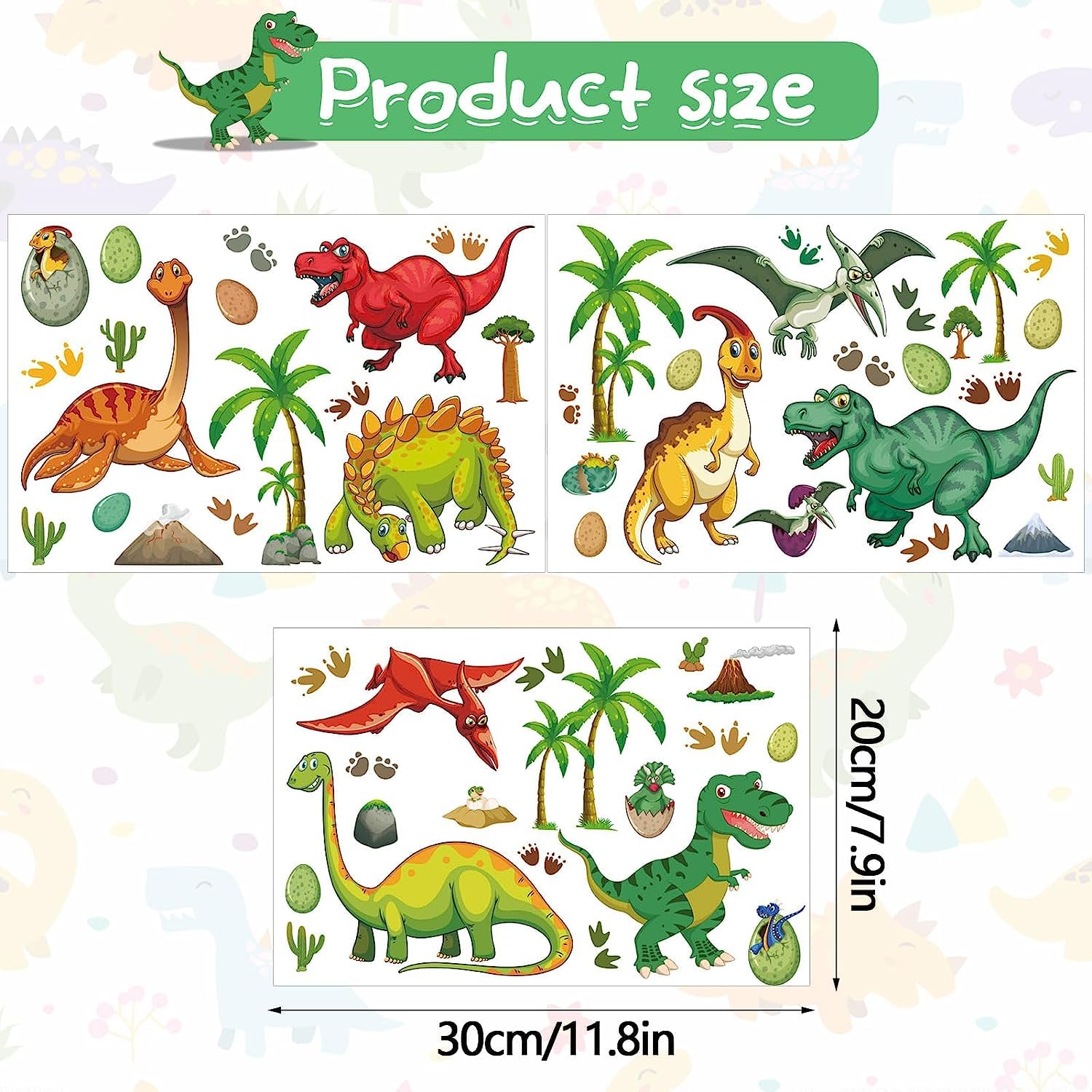 Pegatinas de Pared Luminosos Dinosaurio Adhesivo Pared para Habitación Niño Animal Pegatina de Pared Fluorescencia Adhesivos Luminosos pared Techo Dormitorio Habitación Bebé Deco de Niña Niños Azul