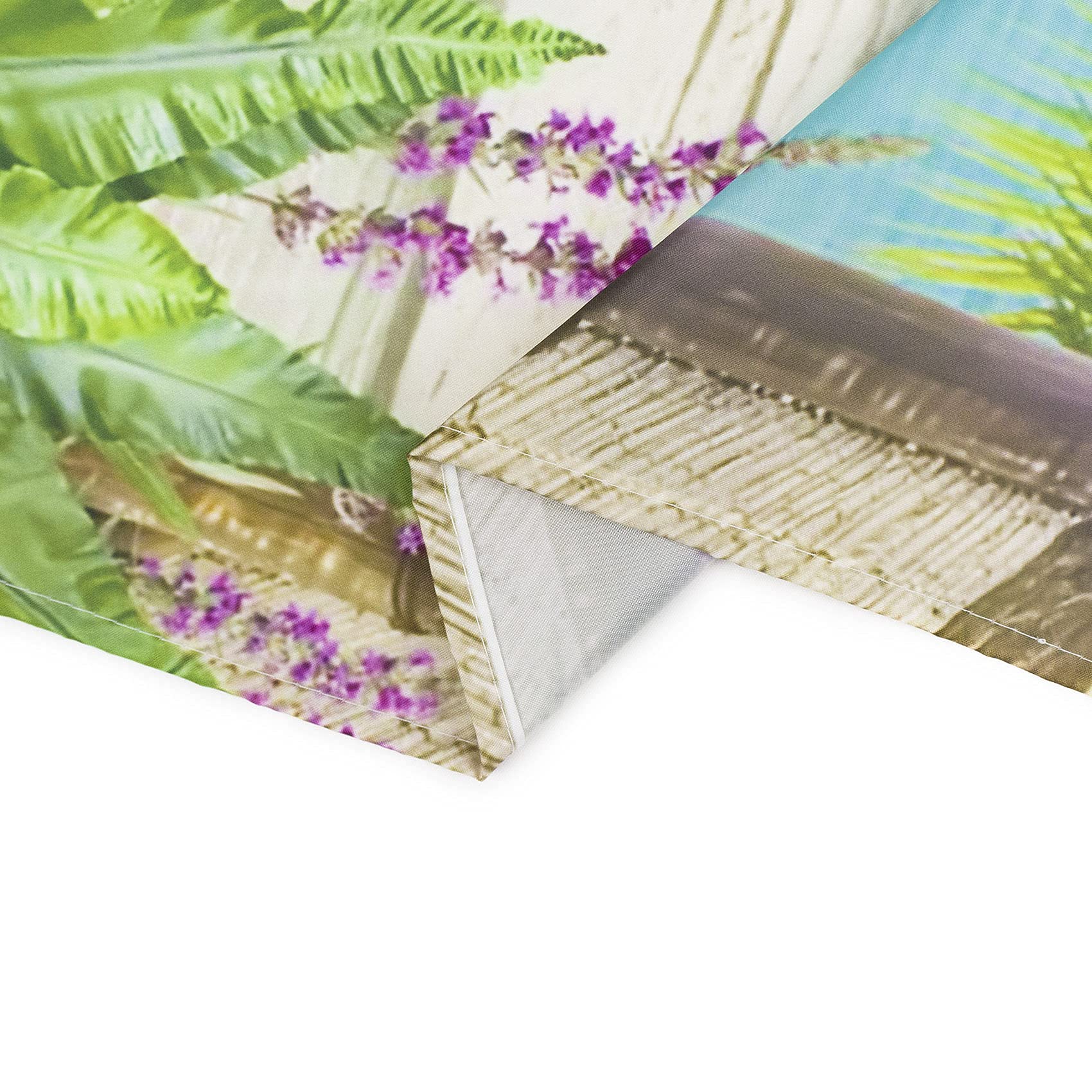LB 235x180cm Arazzo Oceano turchese Arazzo da Parete Spiaggia Telo da Parete Paesaggio tropicale dell'isola dal balcone Arte Muraria per Soggiorno Camera da Letto Dormitorio Decorazione
