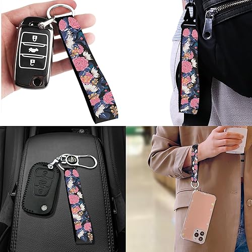 Miniatura 6 de Fundas de Biblia de flores para mujeres, funda de Biblia extra grande con estampado de versículos para niñas y hombres con asa con cremallera y