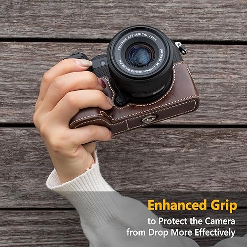 Miniatura 7 de MUZIRI KINOKOO Funda para cámara Fujifilm Fuji XS20X-S20, estilo retro de piel sintética Fuji XS20 Funda protectora con agarre de mano y diseño