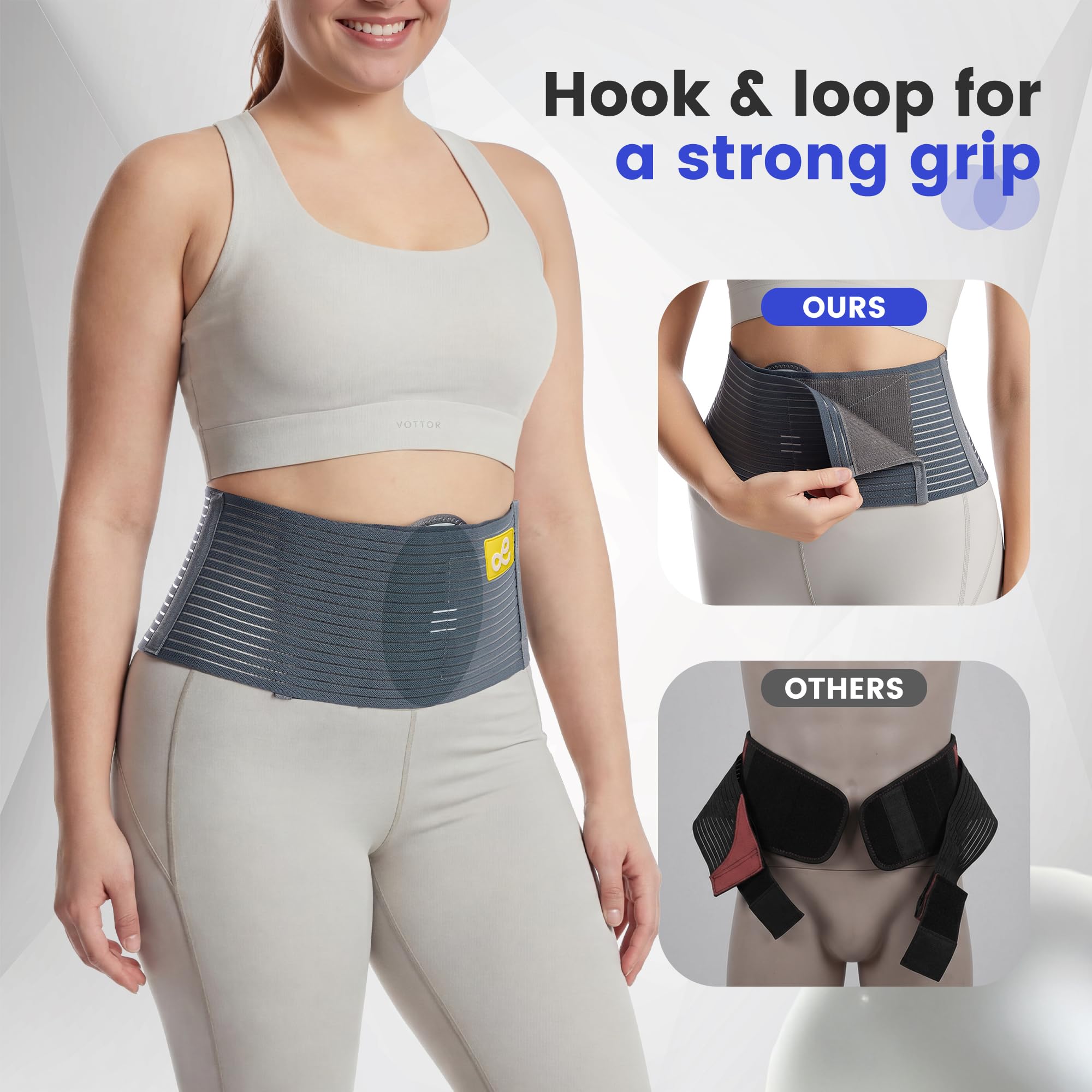 Ceinture hernie ombilicale. Ceinture abdominale medicale pour hernie ombilicale. Gaine abdominale orthopédique avec soutien ombilical(L/XL)