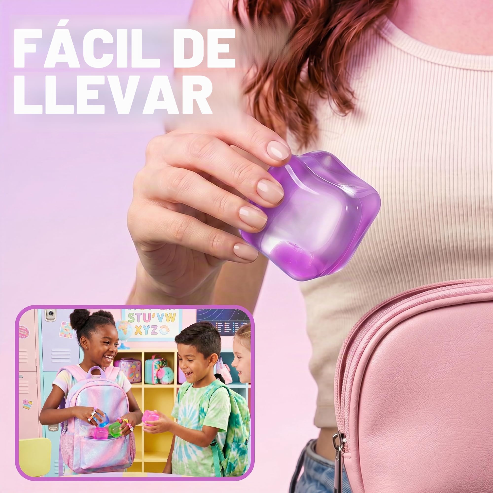 JOYIN 4 piezas de cubo de estrés, bola de estrés en forma de cubo, cubo de 5 cm de juguete antiestrés de alta compresión, juguetes sensoriales con forma de retorno lenta para adultos, regalos de