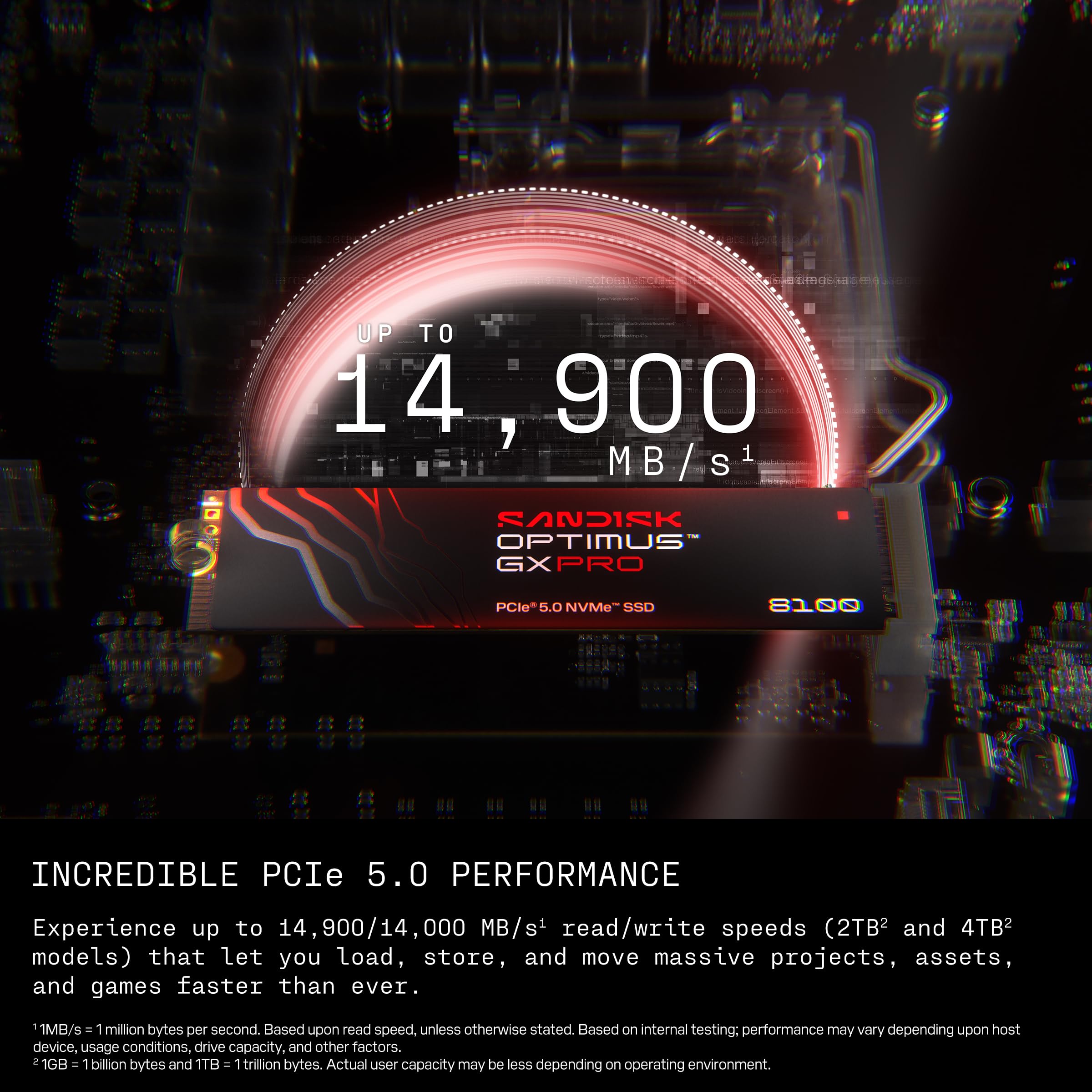 Amazon.com: SANDISK 2TB Optimus GX PRO 8100 PCIe 5.0 NVMe SSD - M