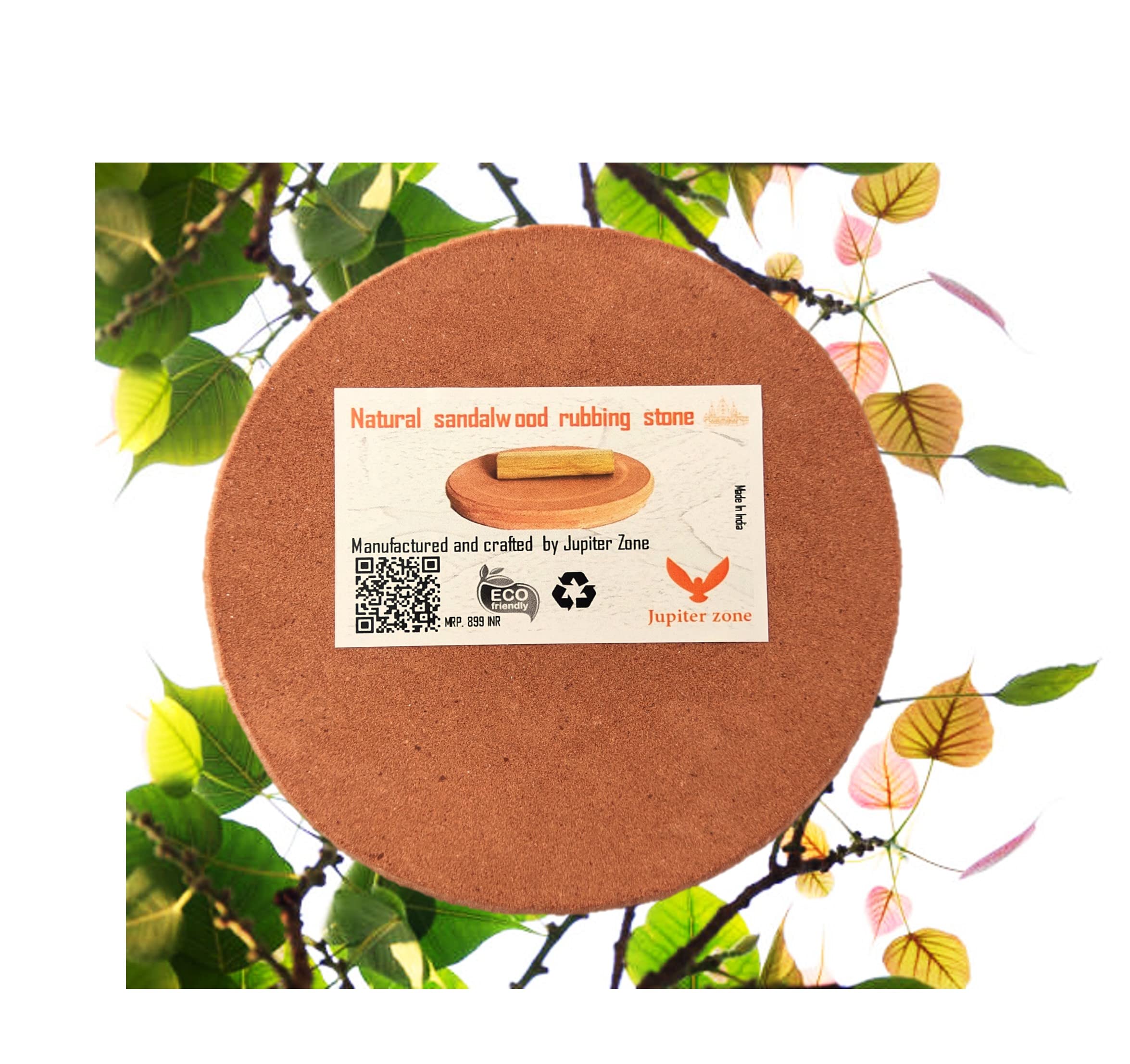 Jupiter Zone Sandalwood Rubbing Pata Board for Preparing Paste, Herbal Paste and Kids Ghutti I Sandalwood Pata Board Small Size (4 INCH /11 cm Diameter)