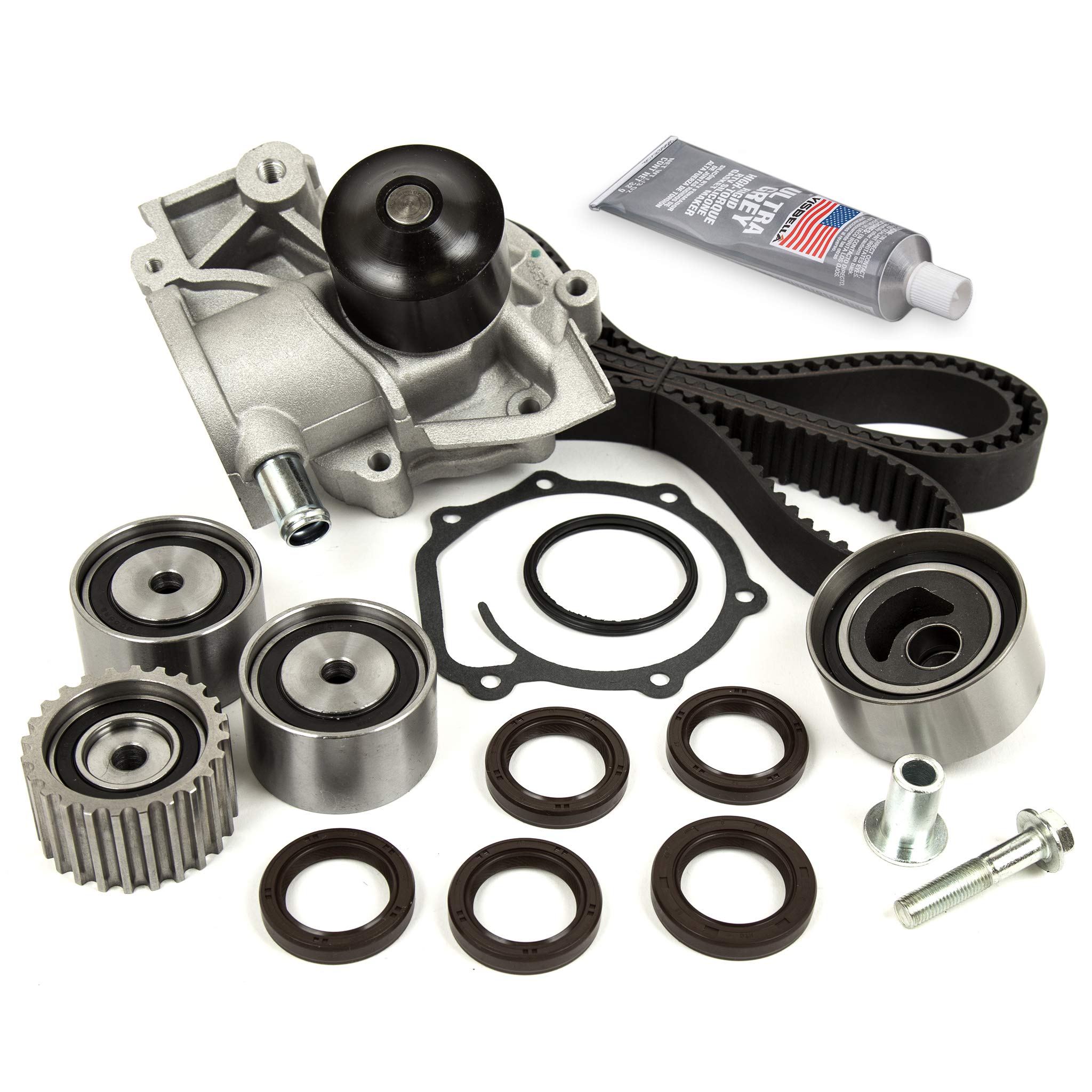 Evergreen TBKWP172A Timing Belt Kit Water Pump Compatible With 90-02/97 Subaru Impreza Legacy 2.2 SO