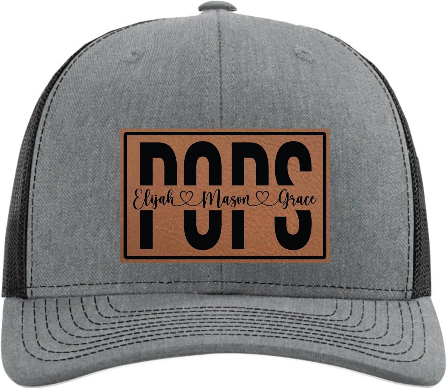 Fathers Day Hats Customized for Grandpa from Grandkids - Personalized, Custom Hats with Kids Names