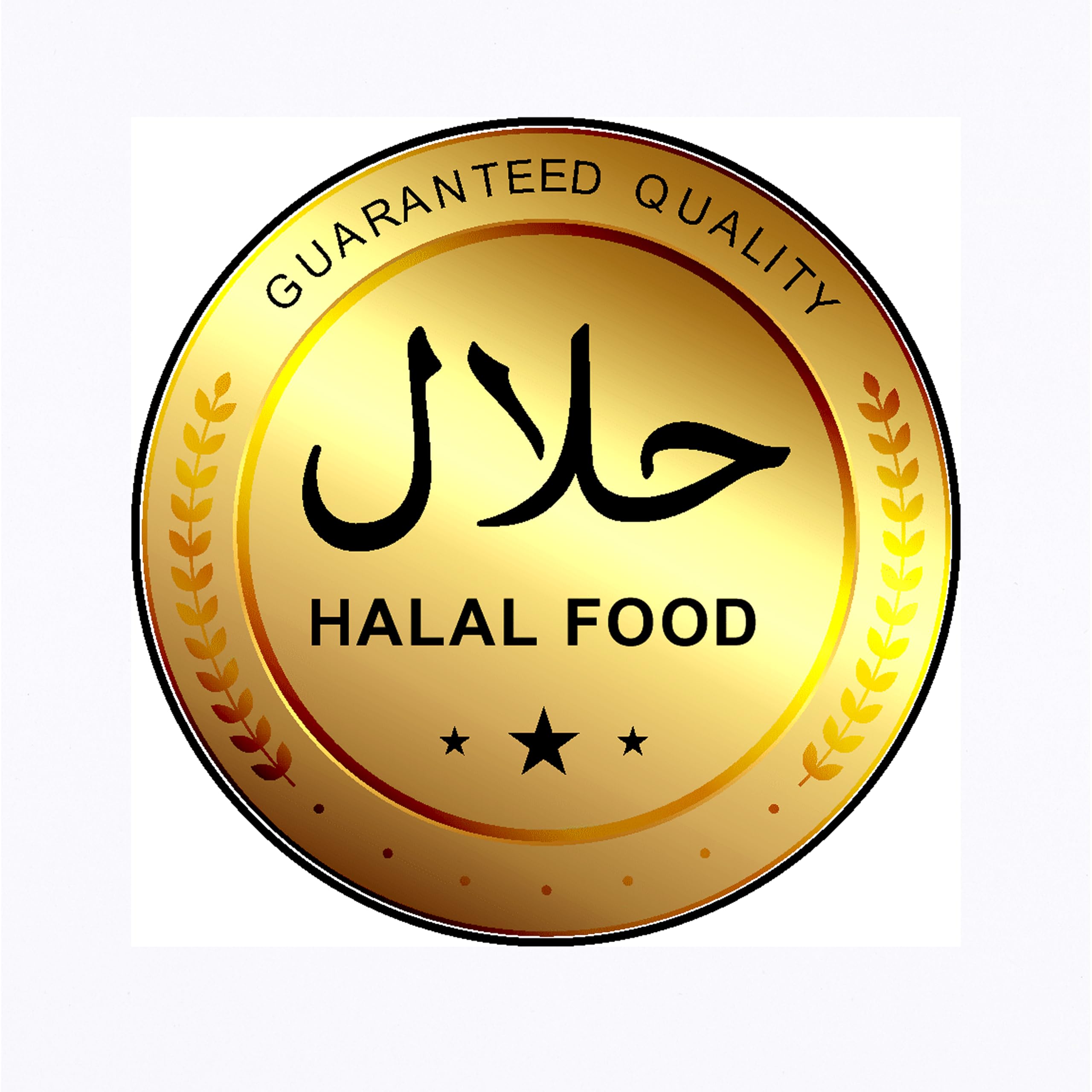 1X Halal Sign, Halal Shop Sign Vinyl Sticker Shop Window Decal, Halal Symbol, Halal Sign, Takeaway Window Cafe Shop Restaurant Sticker Sign Decal 150mm x 150mm (150MM X 150MM)