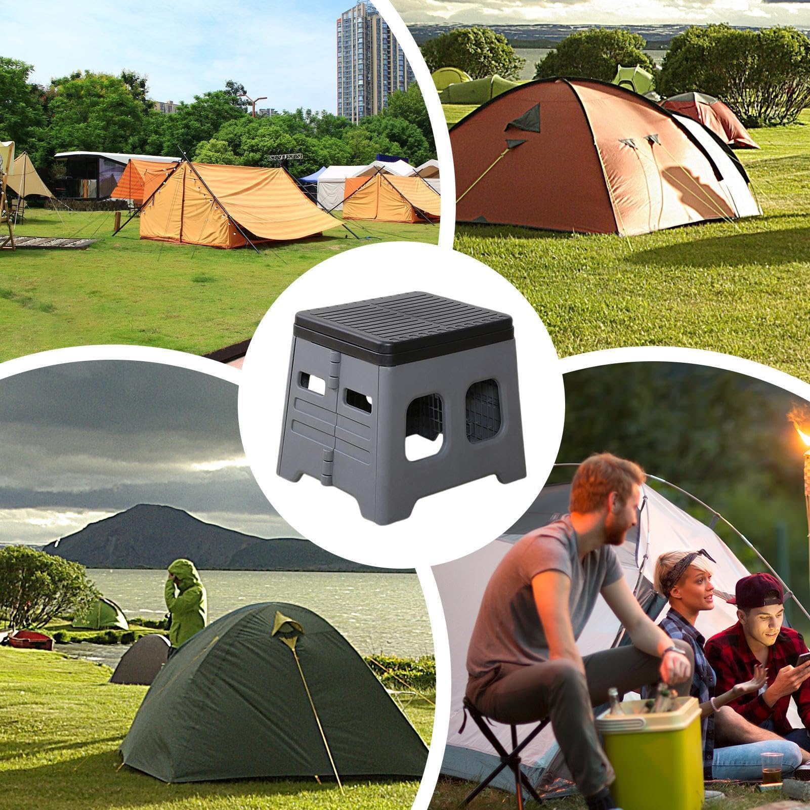 Reisen Sie Töpfchen zum Campen, tragbare Toilette zum Camping Faltbare | Tragbares Badezimmer umfasst Müllsäcke und Versickerungsagenten für die persönliche Pf
