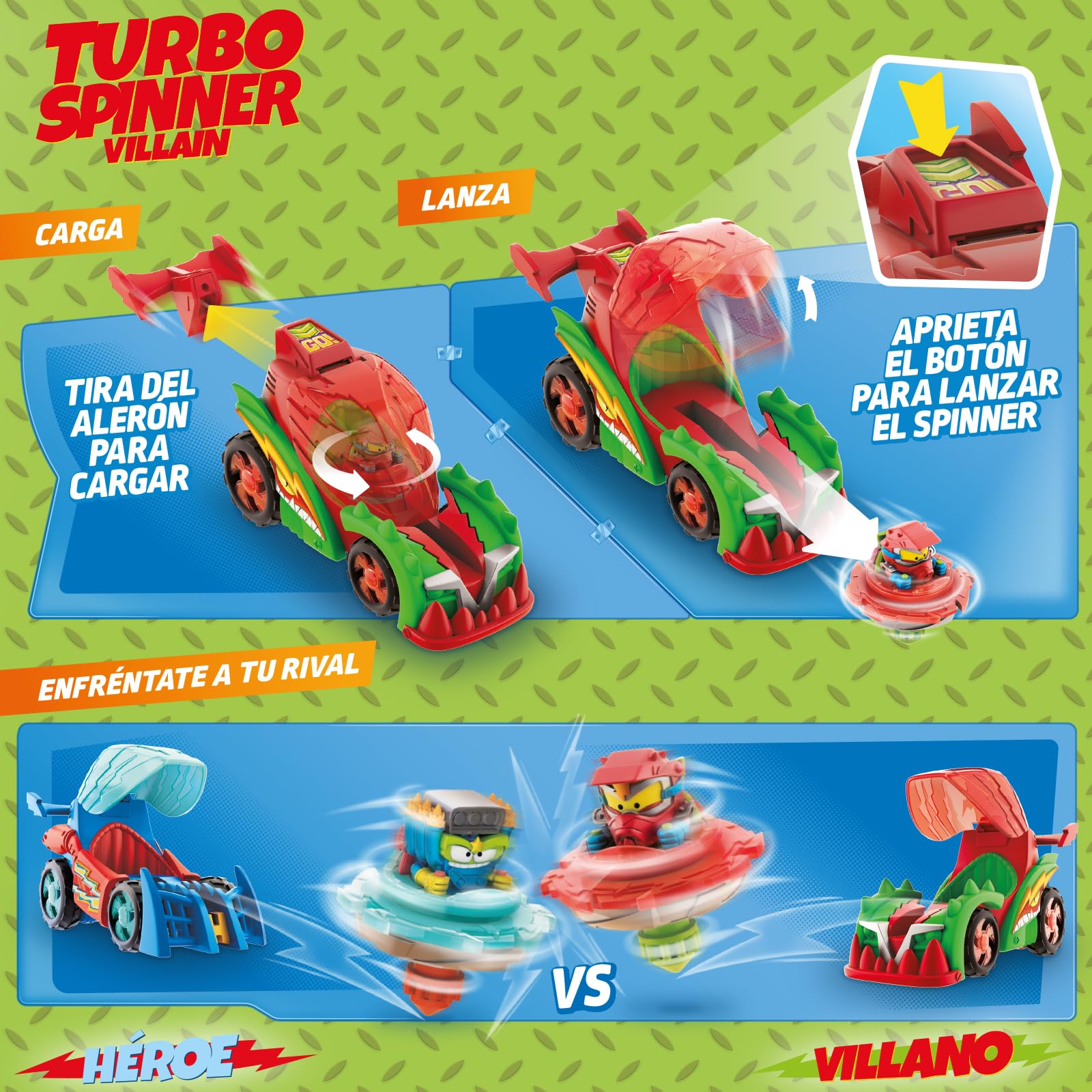 SUPERTHINGS KAZOOM Power – Turbo Spinner Villano. Vehículo con Lanzador de peonza. Incluye 1 Turbo Spinner y 1 Kazoom Exclusivo. — view 4