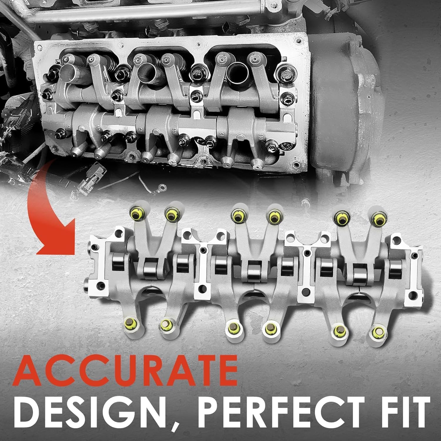 Rocker Arm Shaft Lifter Assembly Compatible with Chrysler 300 05-10, Pacifica 04-08 & Dodge Charger 06-10, Challenger 09-10, Journey 09-10, Magnum 05-08, 3.5L 4.0L, Replace OE 4892293AC