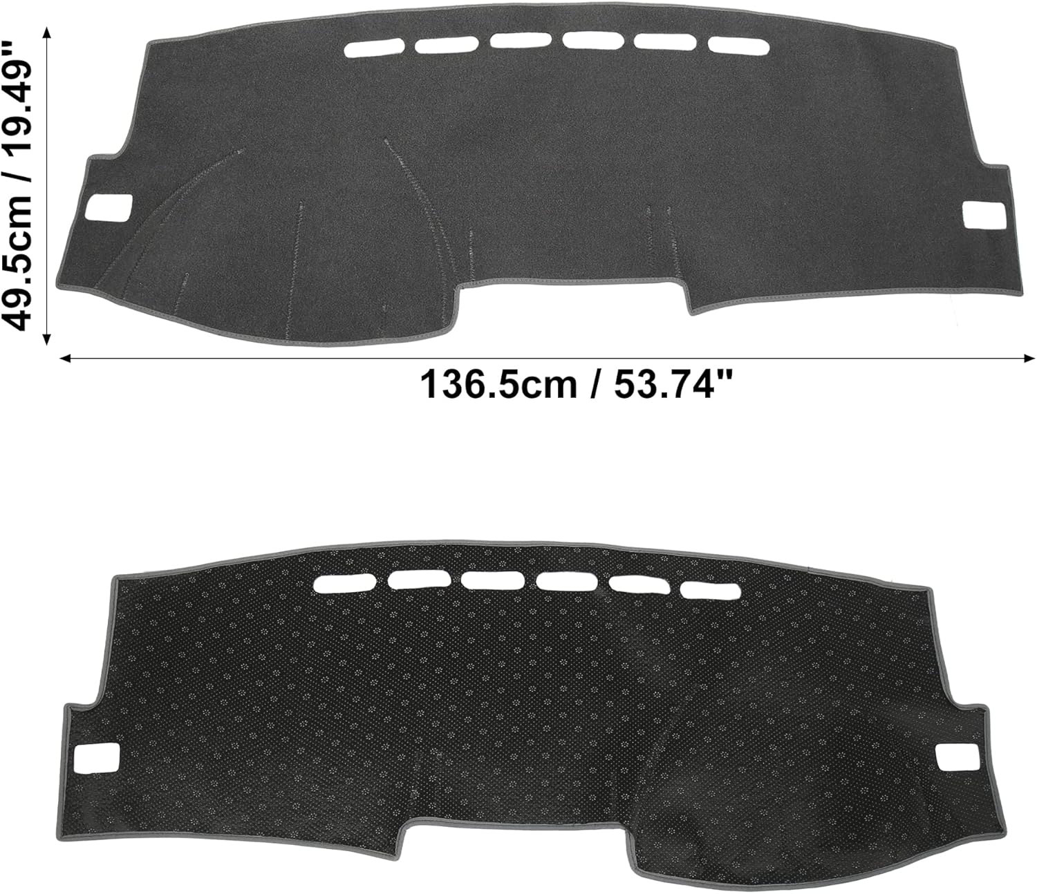 X AUTOHAUX Car Dashboard Cover Gray Polyester Non-Slip Dash Cover Mat Protector Carpet Sunproof for Toyota Corolla 2009-2011