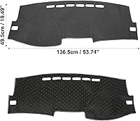 Vista 6 de X AUTOHAUX Cubierta de salpicadero de automóvil, de poliéster gris, antideslizante, alfombrilla protectora para Toyota Corolla 2009-2011