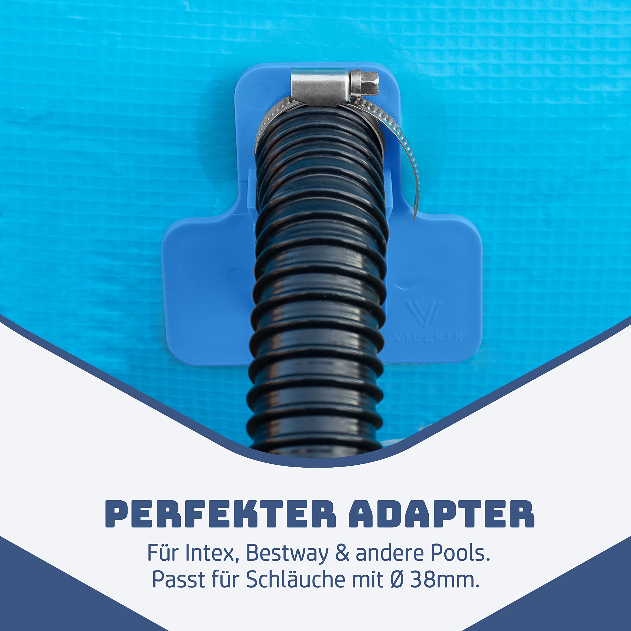 XULEGGNK Lot De 2 Supports Tuyau Piscine 26-38 Mm – Fixations Solides Avec Colliers Et Adhésifs 3M Pour Piscine, Spa Et Baignoire
