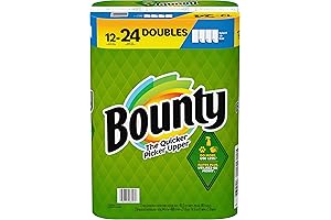 Bounty 12 Rolls: White Full Sheet Paper Towels for a Cleaner Home