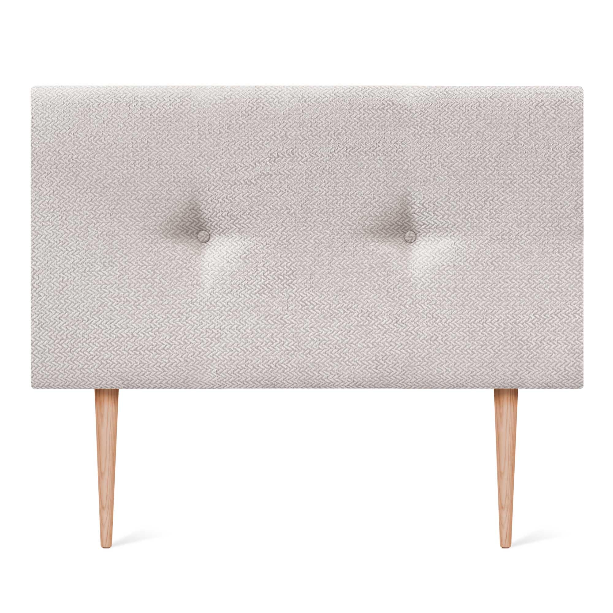 DHOME Testiera Imbottita in Tessuto Luxury Liscio con Bottoni e Gambe Testiere Imbottita per Letto di Lusso (Espigas Beige, 80x115cm)