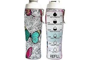 50 Love Messages In A Bottle | Motivational Water Bottle With Time Marker