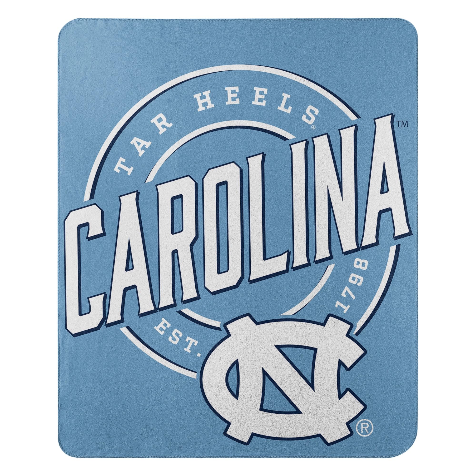 Northwest NCAA North Carolina Tar Heels Fleece Throw Blanket, 50" x 60", Campaign