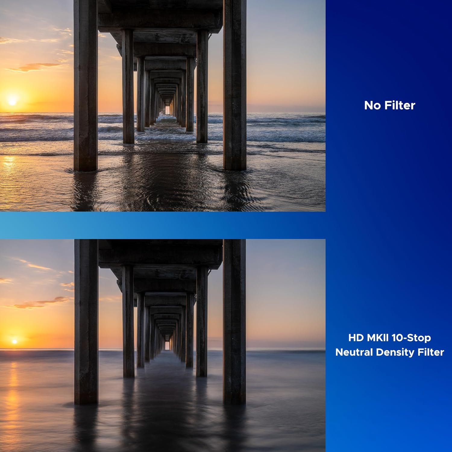 HOYA 58mm ND Filter HD Mk II IRND1000 – 10-Stop Light Reduction Neutral Density Filter with Black Aluminum Slim Frame, ACCU-ND Infrared Blocking, Water & Oil Repellent Multi-Coated Optical Glass