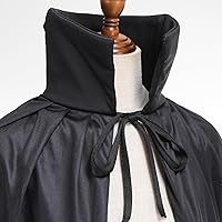 Vista 29 de Disfraz de capa reversible con cuello alto y capucha, color negro y rojo