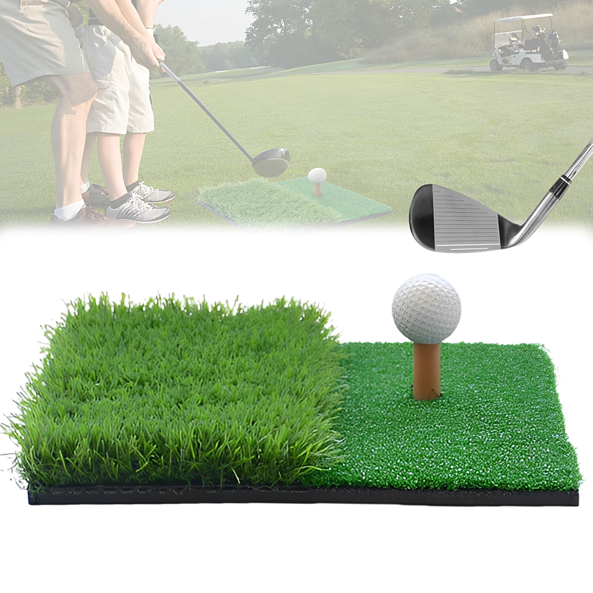 Golf Practice Mat, 11.8 * 11.8Inch, Chroń Swoje Pole, Symulator Golfowy do Domu, Sieci Golfowe do Ogrodu, Mat Fairway Mat, dla Początkujących Cwiczeń, dla Garaży, Ogrody z Tyłu, Place Zabaw