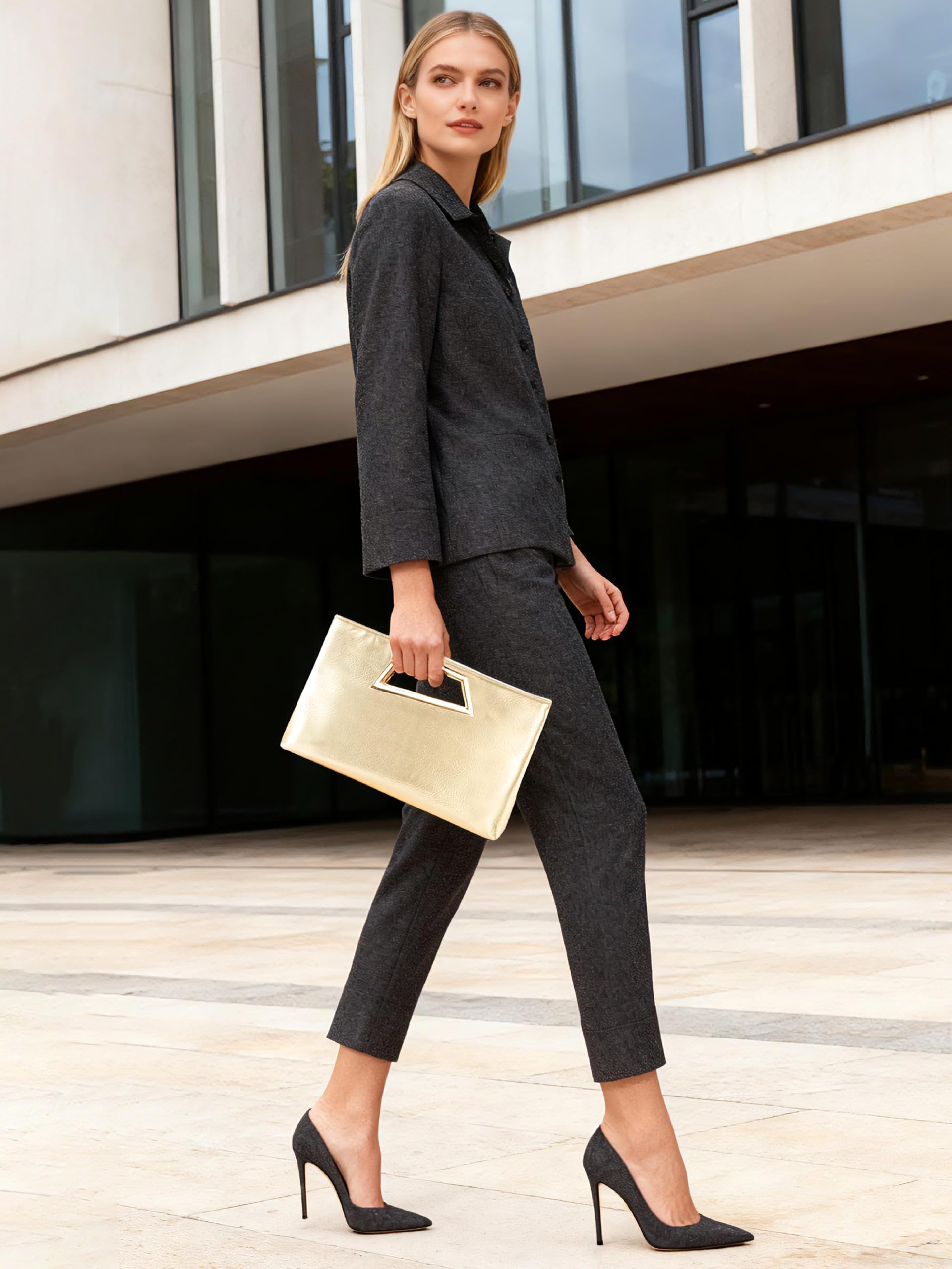 BABEYOND Clutch Handtasche für Damen - Elegante Abendtasche aus PU-Leder mit Glitzer für Verschiedene Anlässe wie Abendessen, Alltag, Dates, Hochzeiten und Kostümparty