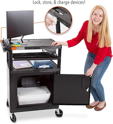 Miniatura 2 de Stand Steady Tubstr - Carrito utilitario compacto de 2 estantes  Fabricado en Estados Unidos  Estantes planos de fácil carga con capacidad para