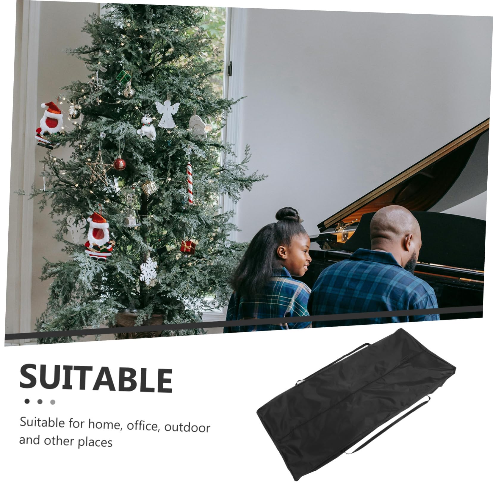 Bolsa para Árbol de Navidad Artificial 210d Oxford Resistente Impermeable para Almacenamiento de Decoraciones