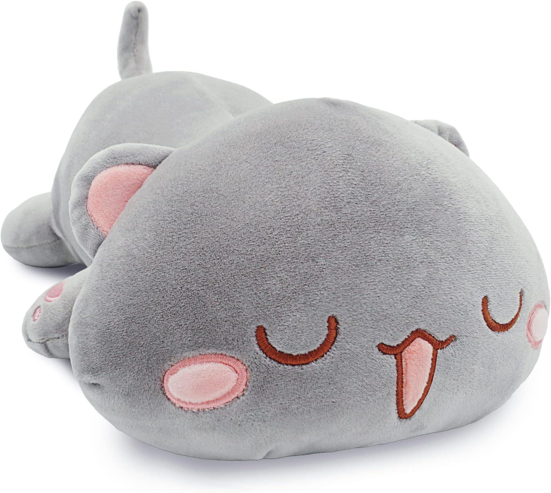 Onsoyours Cute Kitten Plush Toy Stuffed Animal Pet Kitty Soft Anime Cat Plush Pillow for Kids (Gray B, 20")