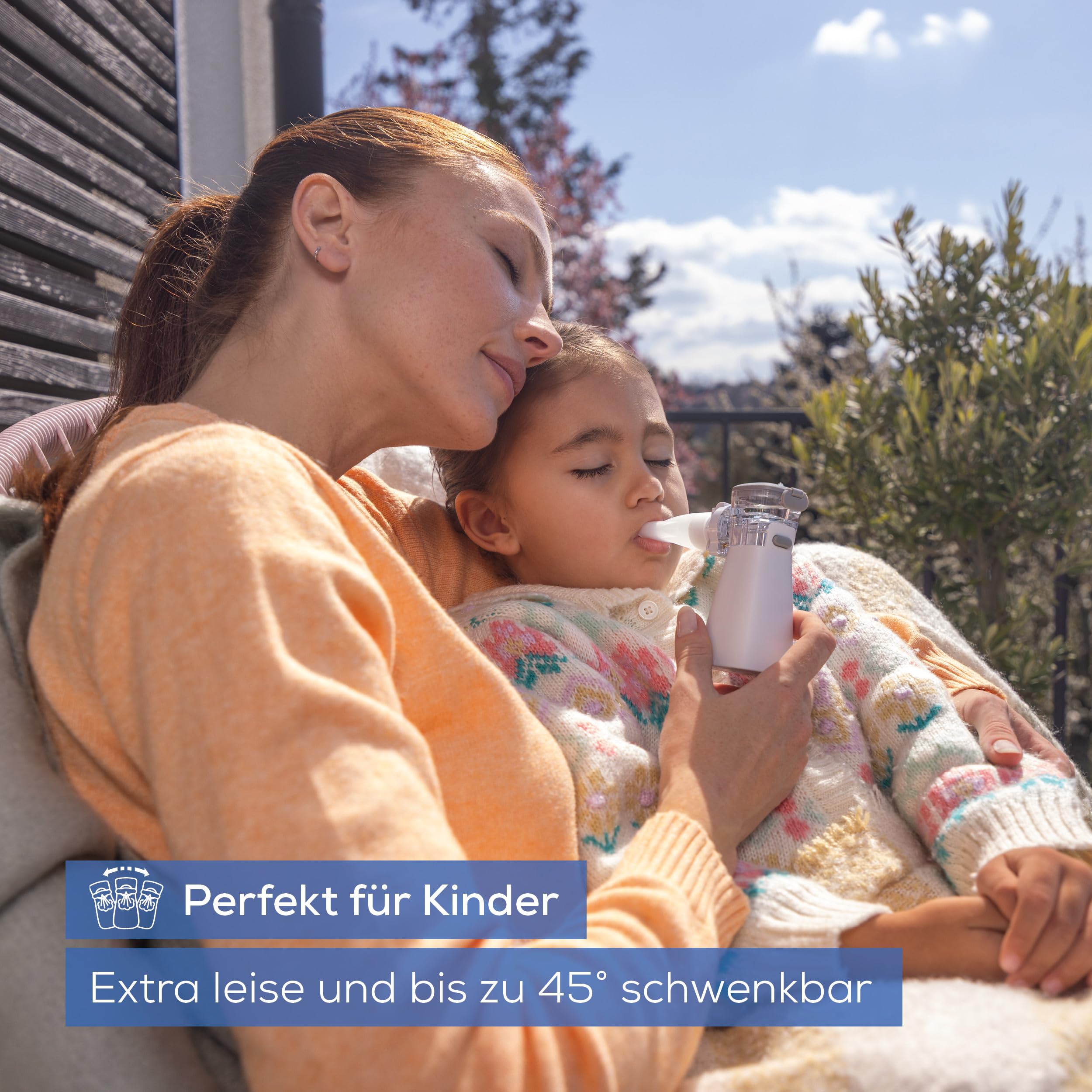 Beurer IH 57 Inhalator, Verneblung mit Schwingmembran- und Aerosol-Technologie, tragbares Inhaliergerät mit wiederaufladbarem Akku, zur Anwendung bei Erkältung, Asthma und anderen Atemwegserkrankungen
