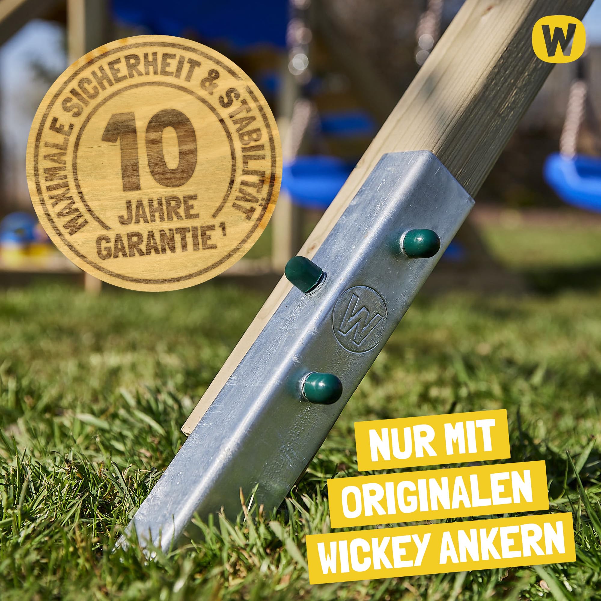 Wickey Spielturm Skyflyer 120 & 90 mit Rutsche und Plane Doppelschaukel Spielgerät Garten