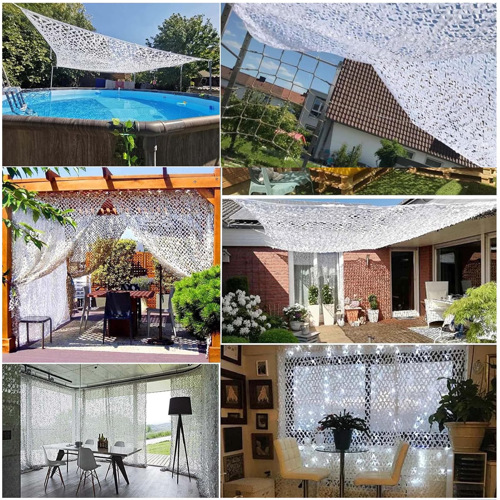 SDAFDPro Red de Camuflaje Militar,Sombra para Caza Forestal, Paisaje de Bosque de Camuflaje al Aire Libre, Decoración de Cortina Techo Valla protección Solar，Cubierta De Automóvil,Decoración De Fiesta — view 5