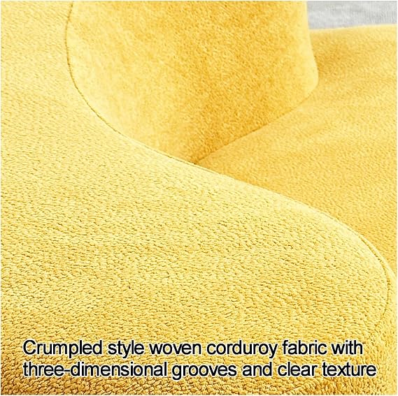 Sofa-in-a-Box,No Assembly Required, Comfy Sofa ，Memory Foam Seater Couch with Corduroy fabric,Couch for Living Room, Bedroom, Apartment, Home Office,(White)