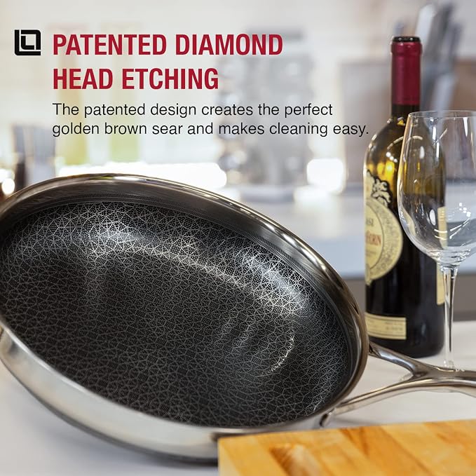 Wok Livwell DiamondClad 12 pulgadas antiadherente gris miniatura 7