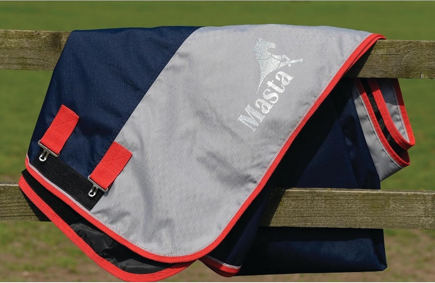 Masta Avante Light Standard Neck Turnout Rug (4 ft 6) (Navy/Gray)