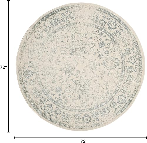 Miniatura 62 de Safavieh colección Adirondack - Alfombra de área, 6 x 9 pies, gris y azul, diseño oriental desgastado, no desprende pelusa, fácil cuidado, ideal