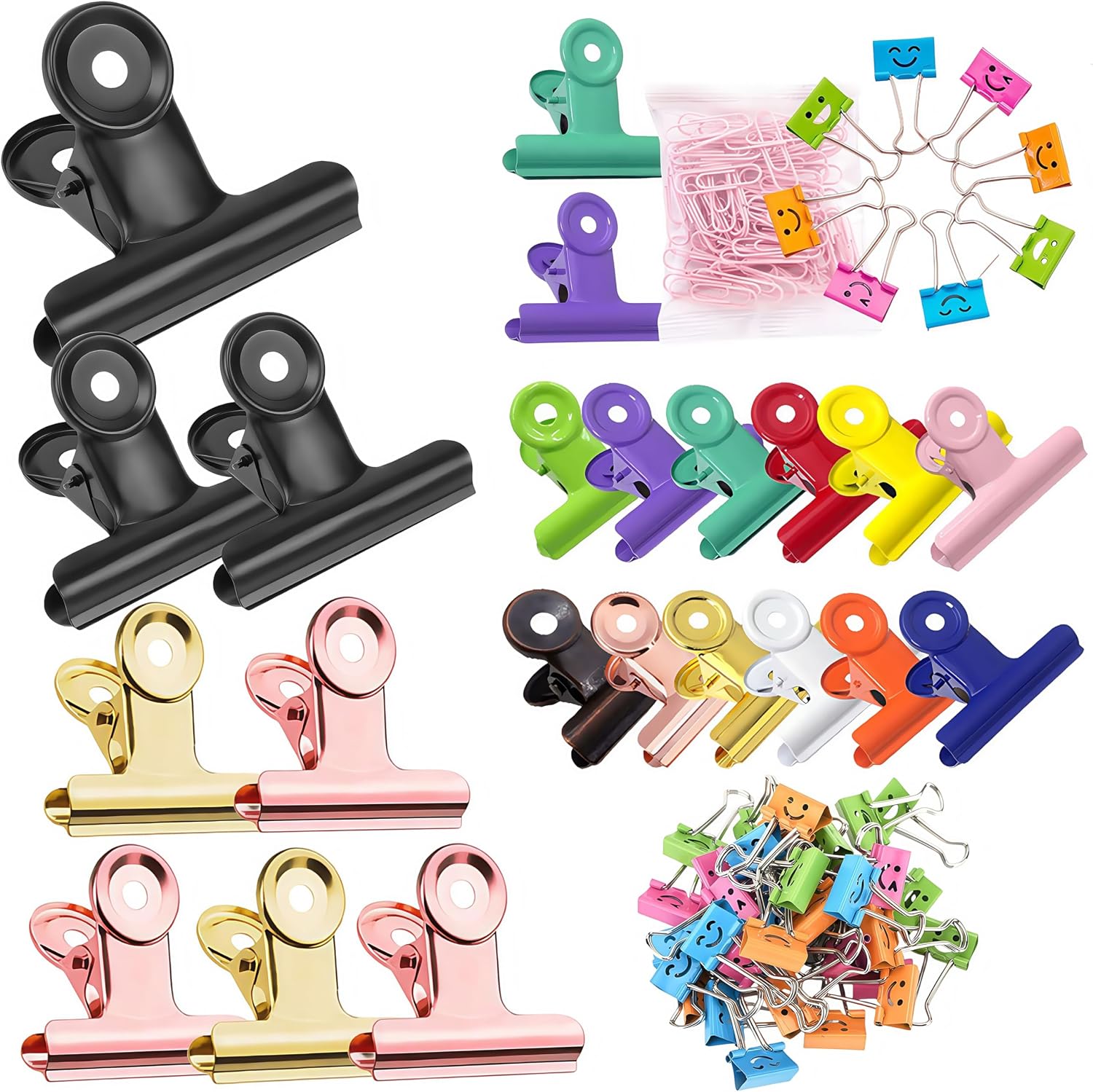 Scripts Bull Clips Amazon.com: Keeshibao 120 PCS Metal Hinge Clips Colored Spring Clip ...