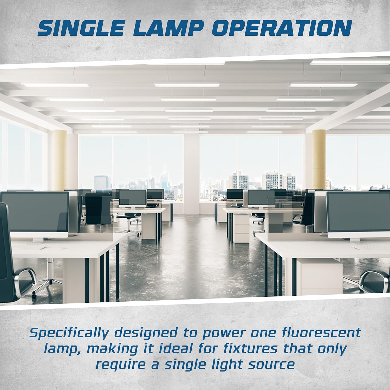 OHLECTRIC Replacement for Keystone KTEB-140-1-TP-EMI 1 Lamp T12 Electronic Fluorescent Ballast | 120V Input with Instant Start Operation | 0.88 Ballast Factor, UL-Approved