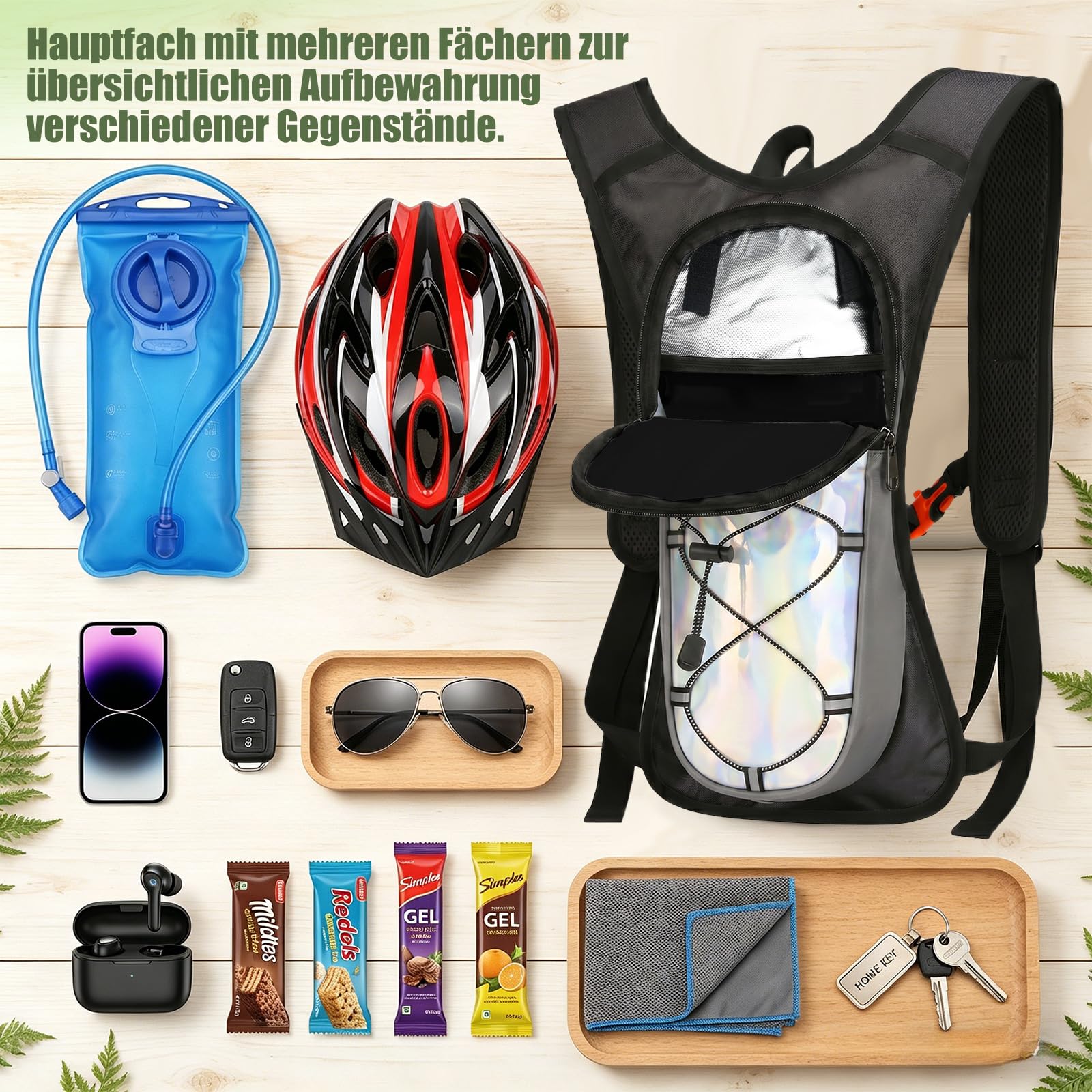 MTB Rucksack Fahrradrucksack - Ultraleicht Sportrucksack, MTB Fahrrad Rucksäcke, Wasserdicht Rucksäcke für Herren und Damen, Wanderrucksack klein Für Wandern Klettern Camping Radfahren