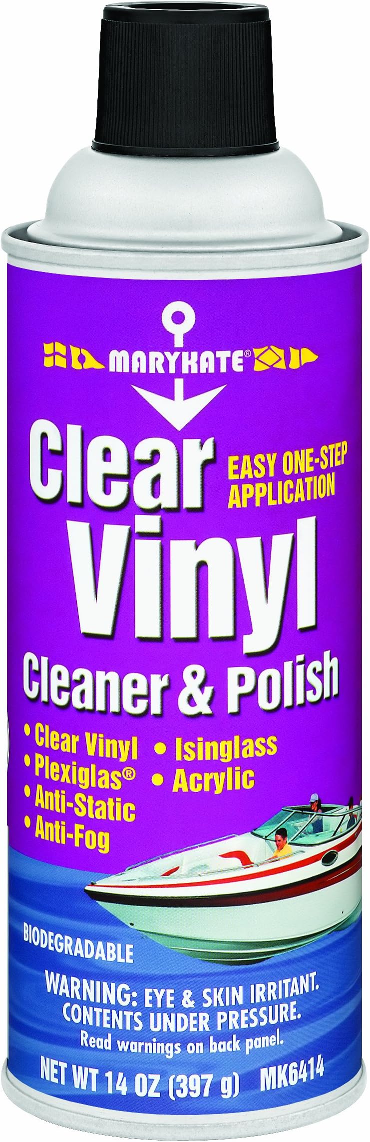 MaryKate MK6414 Clear Vinyl Cleaner and Polish, 14-Ounce