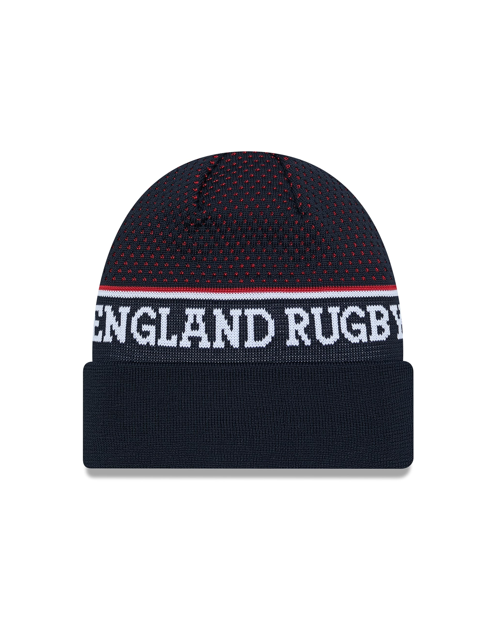 New Era Men's Navy Knit Rugby Football Union Engineered Cuff Beanie Hat