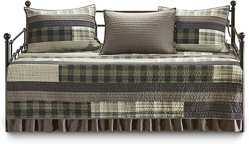 Miniatura 9 de Woolrich Winter Plains - Juego de funda para cama de día de 5 piezas, color marrón (WR13-2122)