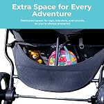 Gaggle by Foundations Roadster Duo Side by Side Double Stroller | Lightweight Compact Double Stroller for Toddlers | Easy to Fold & Maneuver | Amusement Park Approved | Black