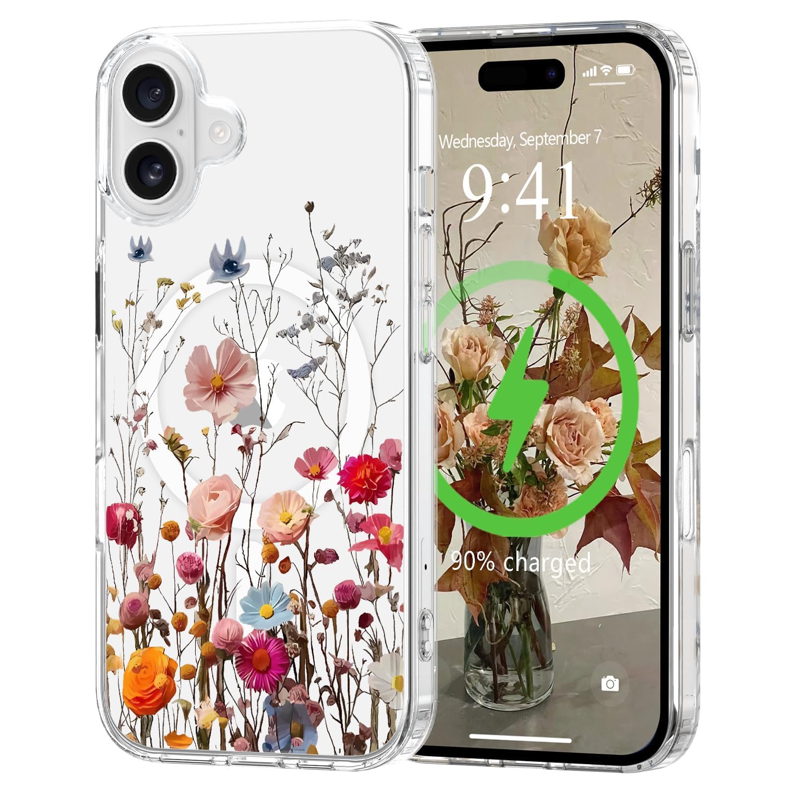 L-FADNUT Magnetisch Handyhülle für iPhone 16 Hülle Kompatibe