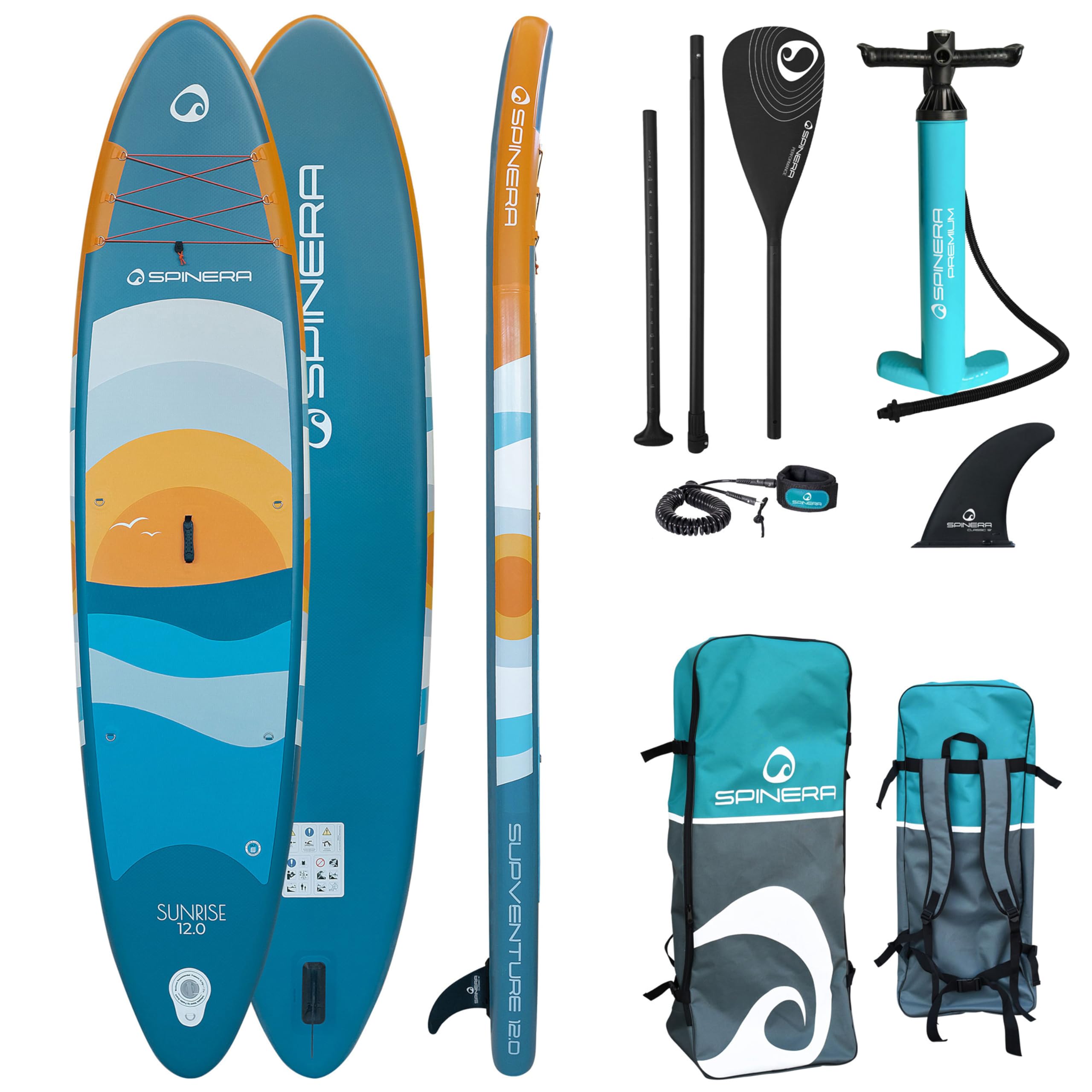Spinera Supventure SUP [2 Größen] | Allround Stand Up Paddle Board mit Double Layer Technologie und Premium Zubehör.