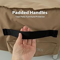 Vista 4 de Tempera - Funda para juego de comedor al aire libre, para mesa exterior y sillas, fundas rectangulares para mesa de patio, muebles de exterior